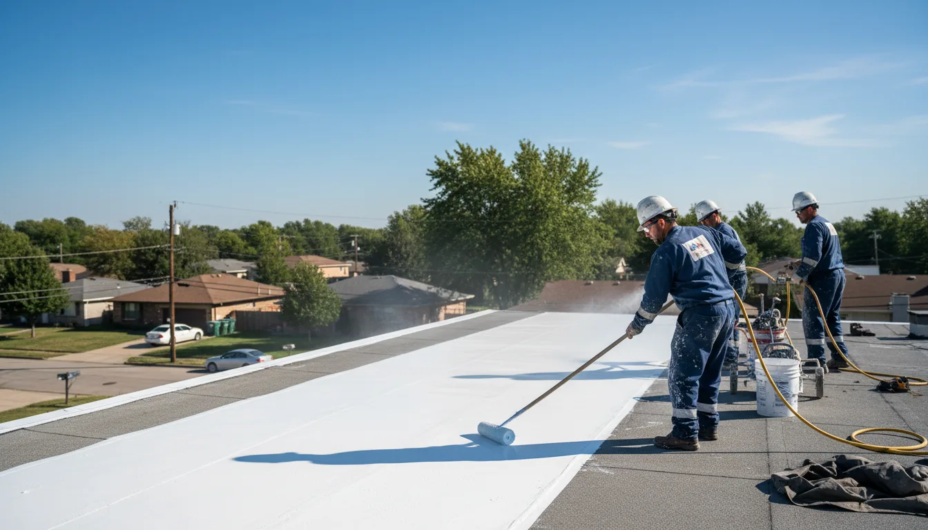 Commercial roof coating in Morton, MS near me